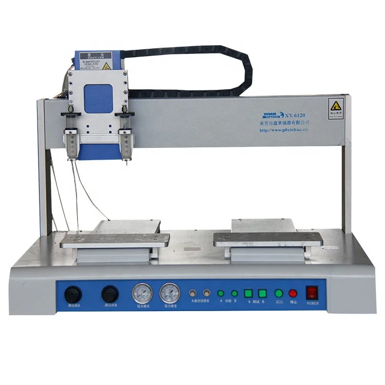 Customized Desktop 4 Axis Double Platform Glue Automatic Dispensing Machine Suitable for Various Products