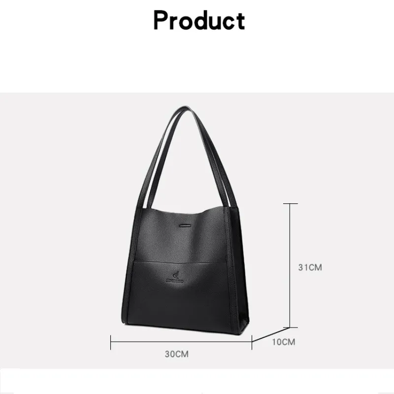 Luxury Designer Women\'s Tote Bucket Handbag 2023 New Trend Women\'s Soft Leather Shoulder Bag Women\'s Simple Large Handbag