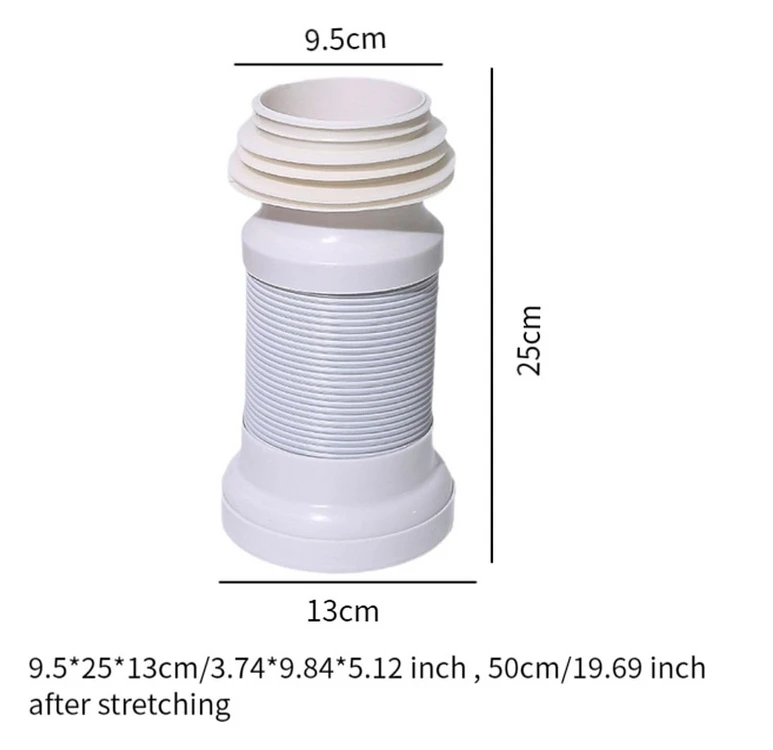 Plumbing Setup 25*13cm Flexible Sewage Pipe Extendable Drainage Adjustable Length Feature Contemporary Decor Fit