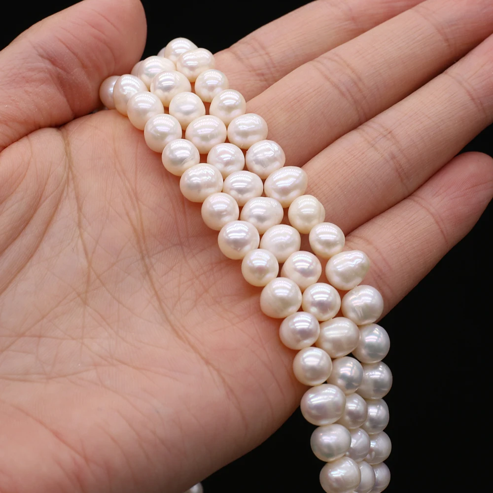 

Natural Zhuji Freshwater Culture Pearl Beads Loose Spacer Near Round Bead for Jewelry Making DIY Nacklace Bracelet Supply