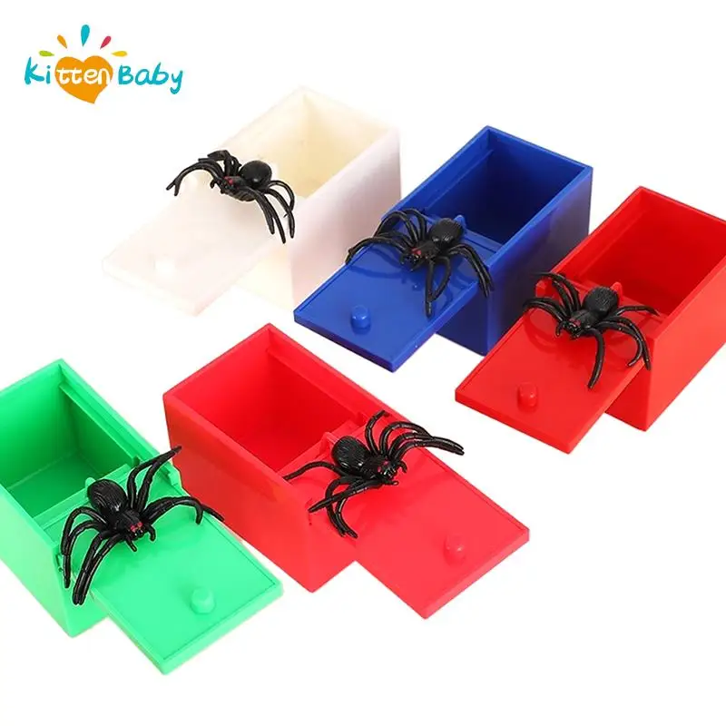 Prank Trick Practical Grap Home Office Schrik Speelgoeddoos Gag Spider Kid Ouders Vriend Grappig Spel Grap Cadeau Verrassende Doos