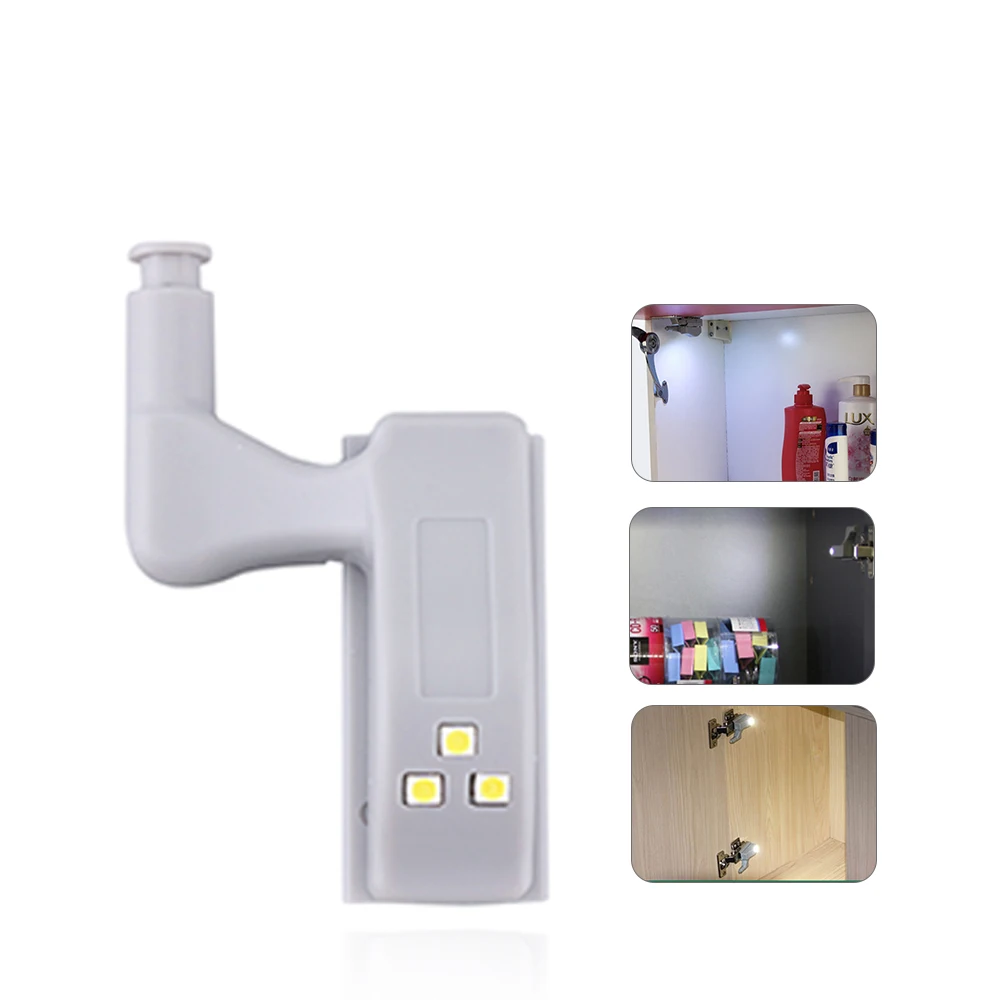 

4/8pcs Universal LED Inner Hinge Lamp Cabinet Induction Lights Wardrobe Cupboard Sensor Light For Kitchen Closet Night Lighting