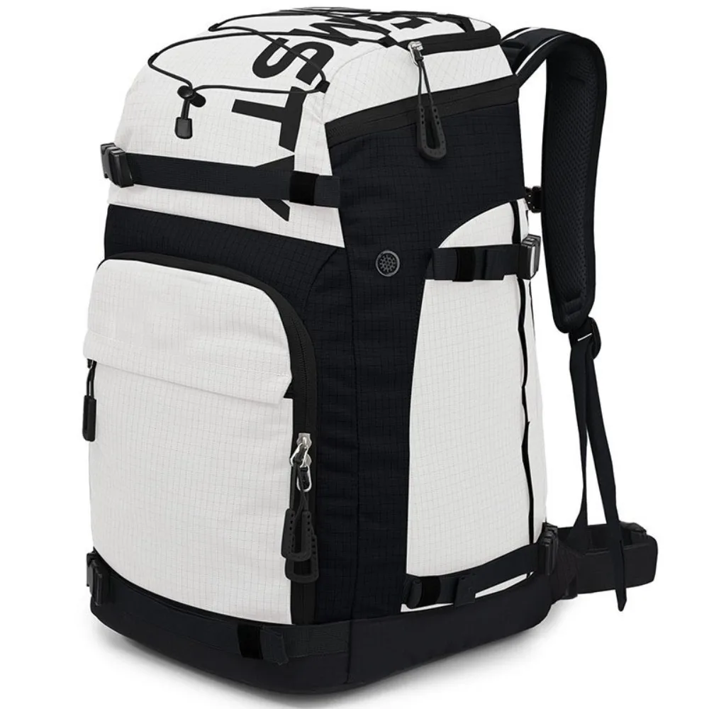 55L Capacity Ski Boot Bag Waterproof Standing Mat Non-Slip Bottom Ski Gear Backpack Adjustable Straps Large Storage Boot Carrier