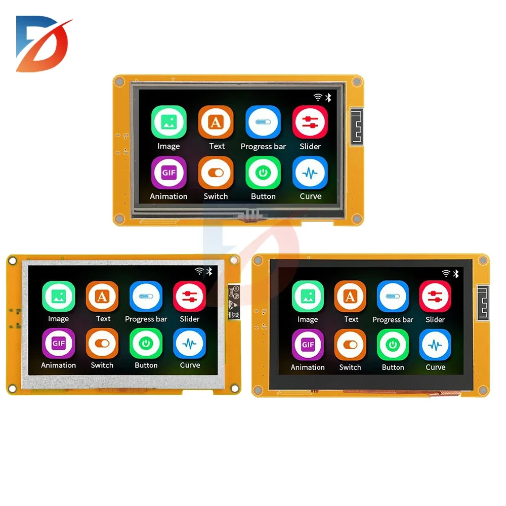 ESP32-S3 wifi bluetooth placa de desenvolvimento 800x480 480x272 4.3 polegadas toque tft display 16mb memória flash tipo c interface ili9485