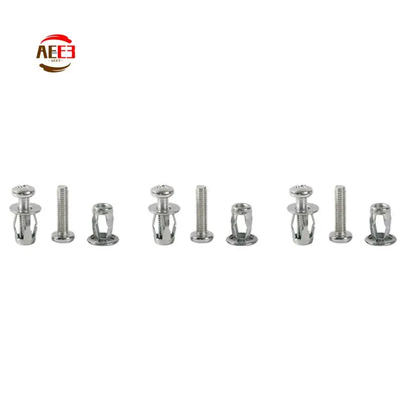 AEE3-60 Pcs M6X25 Jack Nuts Car Metal Screw Petal Nuts With Screw For Hollow Wall Iron Skin