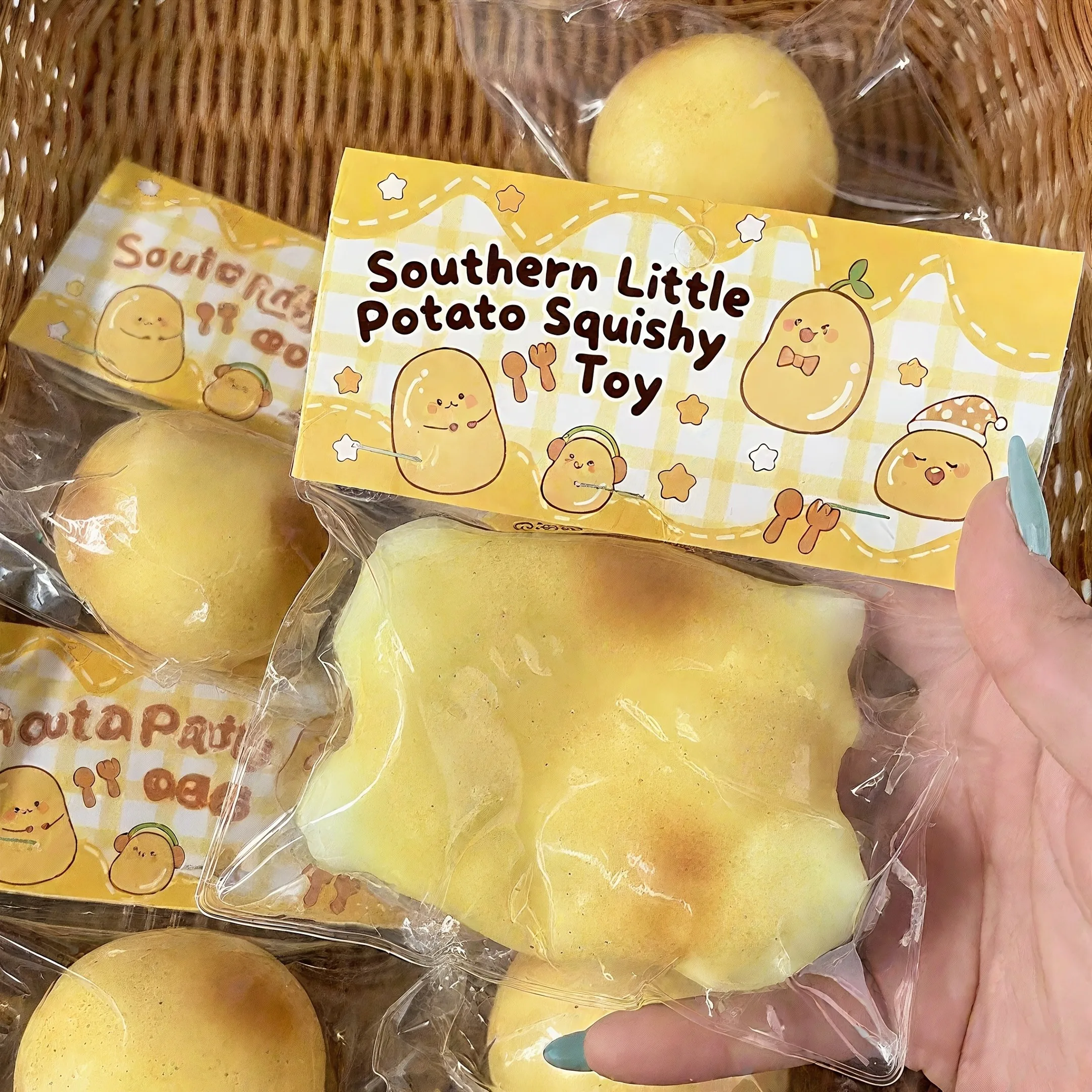 Squishy a forma di patata, antistress, giocattolo sensoriale a lenta risalita, regalo divertente
