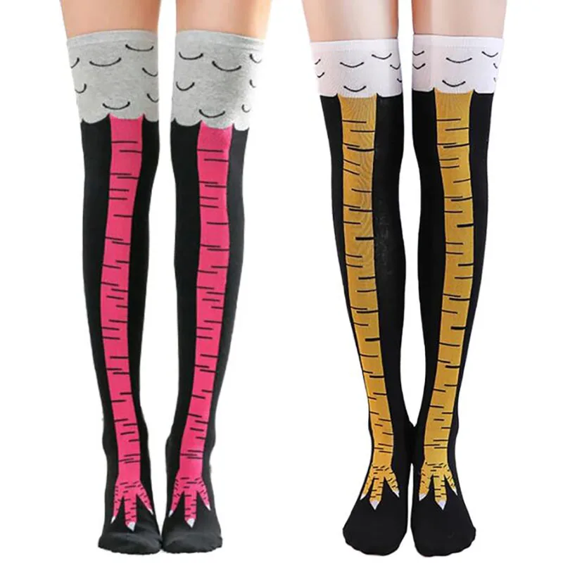 Woman Sexy Chicken Paws Feet Socks Cute Over-the-knee Sock Funny Personality Hosiery Foot Socks Gifts Comfortable Soft Stockings