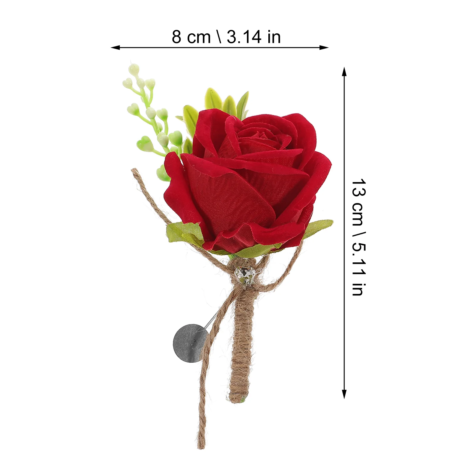 2 Pcs Wrist Flower Artificial Flowers Groom Suit Decoration Boutonniere Wedding Pin Simulated Silk Man Party Supply