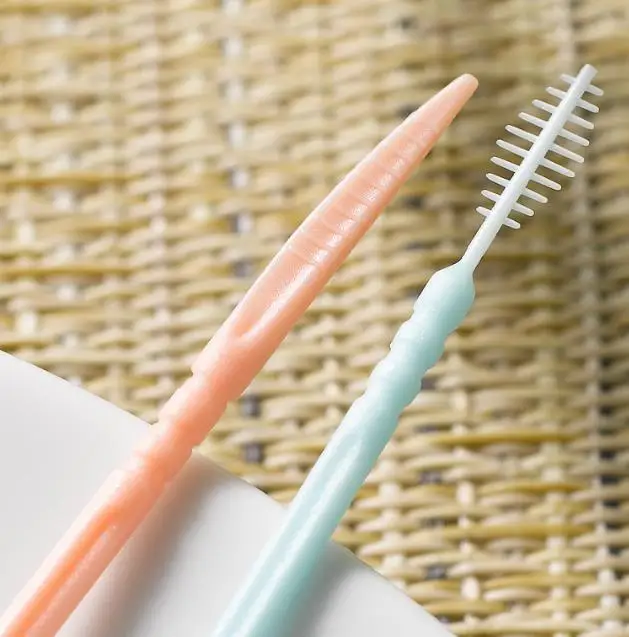 

30 × 100 шт./кор. межзубная щетка с двойной головкой для чистки зубов, зубочистка, инструменты для ухода за полостью рта, одноразовая зубочистка с нитью