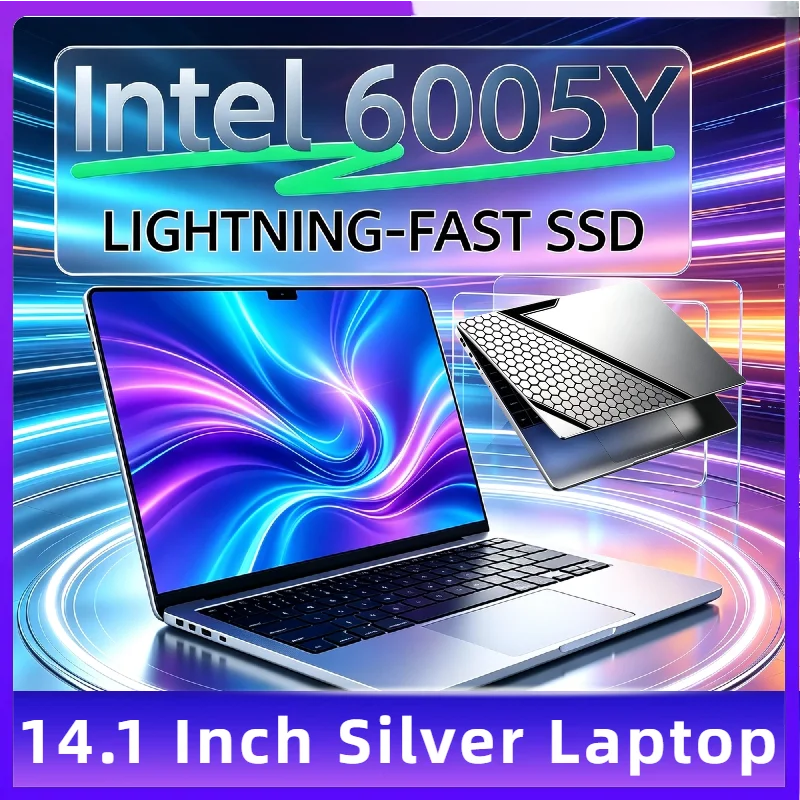 14.1 Inch Ultra Slim Business Laptop PC Intel Core 6500Y Notebook 32GB RAM 2TB SSD Windows System For Office Work Home Gaming