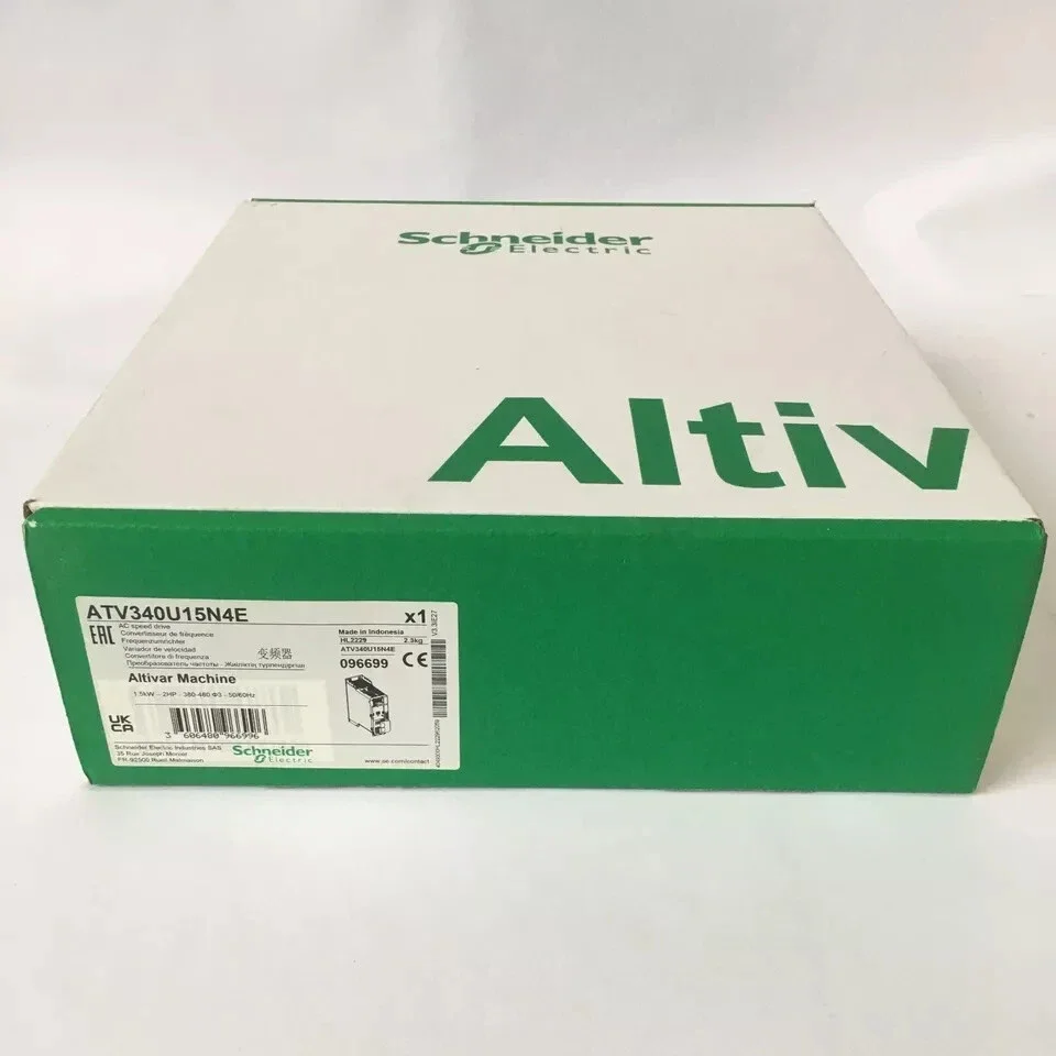 ATV340U15N4E Variable speed drive, Altivar Machine ATV340, 1.5 kW Heavy Duty, 400 V, 3 phases, Ethernet