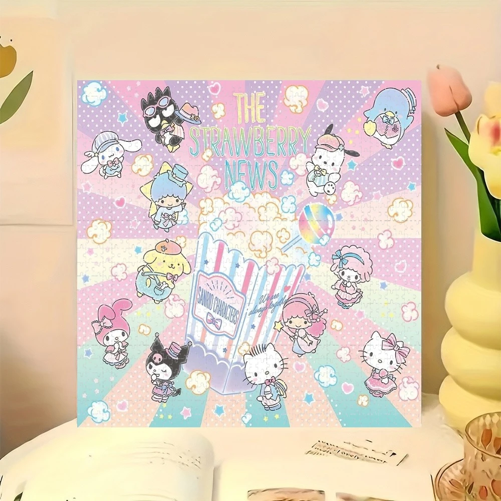 Adult Jigsaw Puzzle 1000 Pieces Puzzle Cute Sanrio Family Paper Puzzle Decorative Painting Exercise Brain Thinking Home Decor