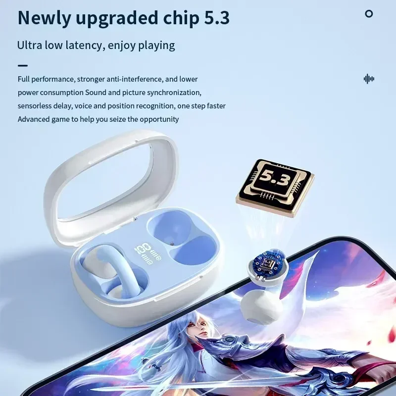 

Wireless Bluetooth Earphone U3 5.3 With Charging Bin Display Touch Control Headphones Outdoor Sports Headset Earbuds for Music