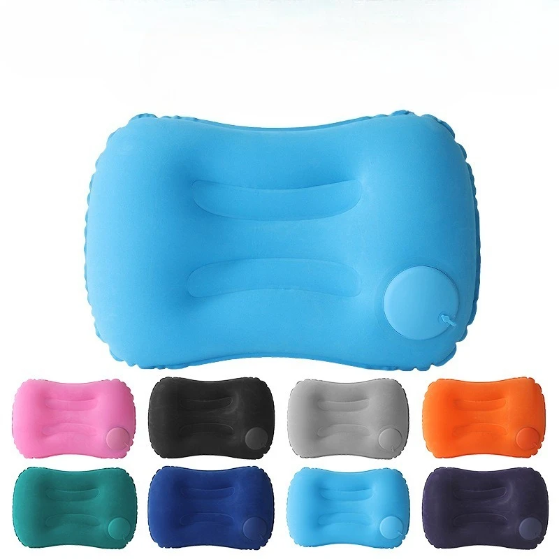 Ultra Soft Portable Inflatable Pillow Neck Lumbar Support for Camping,Pool Car Travel,Outdoor Lightweight Compact Comfort gallery 1