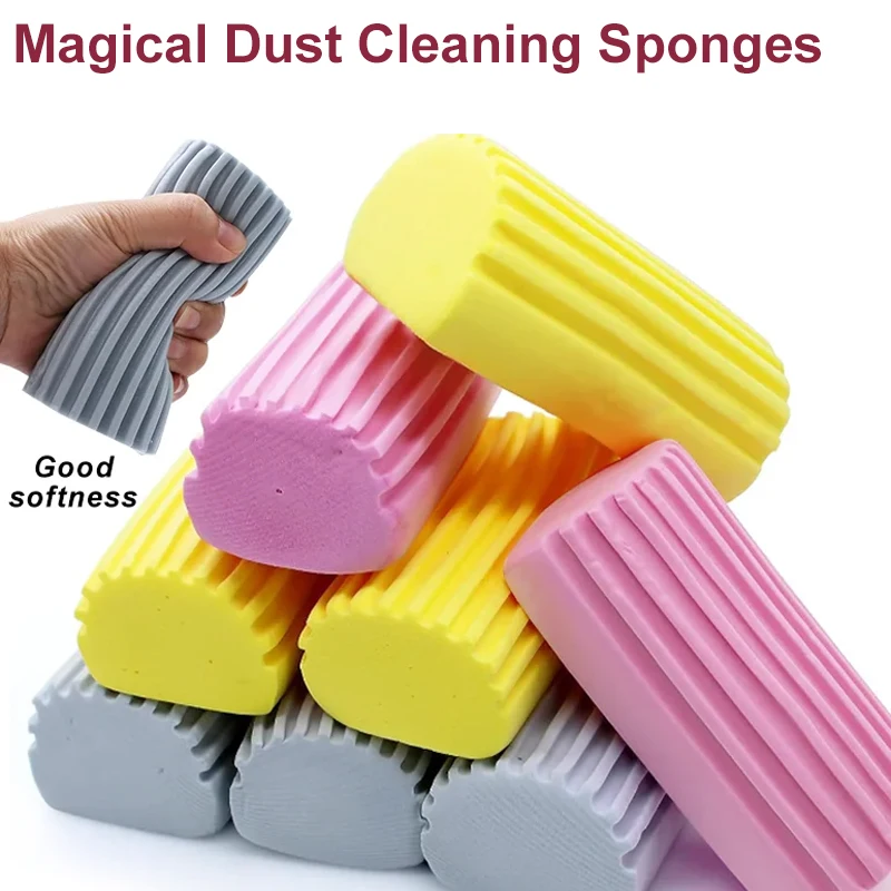 

Magical Dust Cleaning Sponges Pva Sponge Damp Clean Duster For Cleaning Blinds Glass Baseboards Vents Railings Mirrors Window