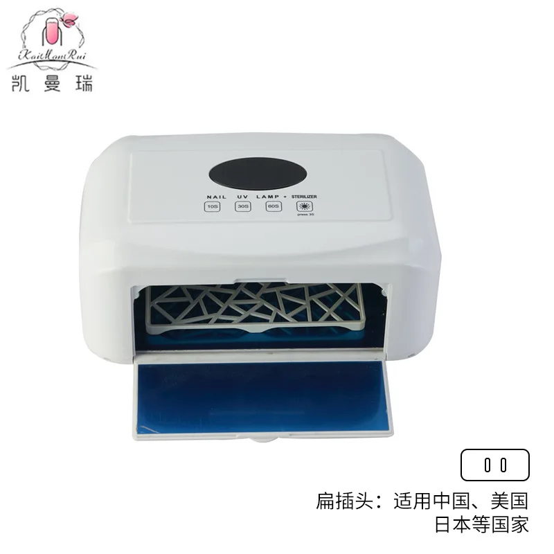 Lámpara de uñas transfronteriza de 80W al por mayor, lámpara de fototerapia de inducción inteligente de doble fuente de luz pegamento para uñas tipo baki de secado rápido