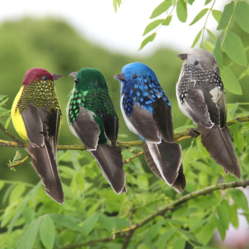 1PC 3D Fake Craft Birds Artificial Foam Feathers Birds Home Garden Wedding  Birthday Party Home Decor Fake Sparrow