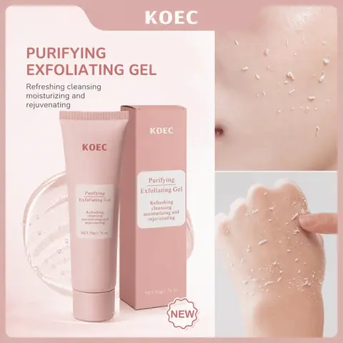 Facial & Body Exfoliating Gel, Hydrating Purifying Peel Gel, Helps Improve Clogged-Looking Pores, Smooths Rough Skin Texture, Gentle Daily Cleansing Care Product, Premium Gift for Special Occasions