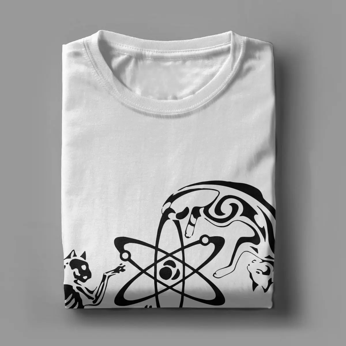 Schrodinger Cat T Shirt for Men Cotton T-Shirts Quantum Mechanics Physics Science Physical Geek Nerd Tee Shirt Short Sleeve Tops