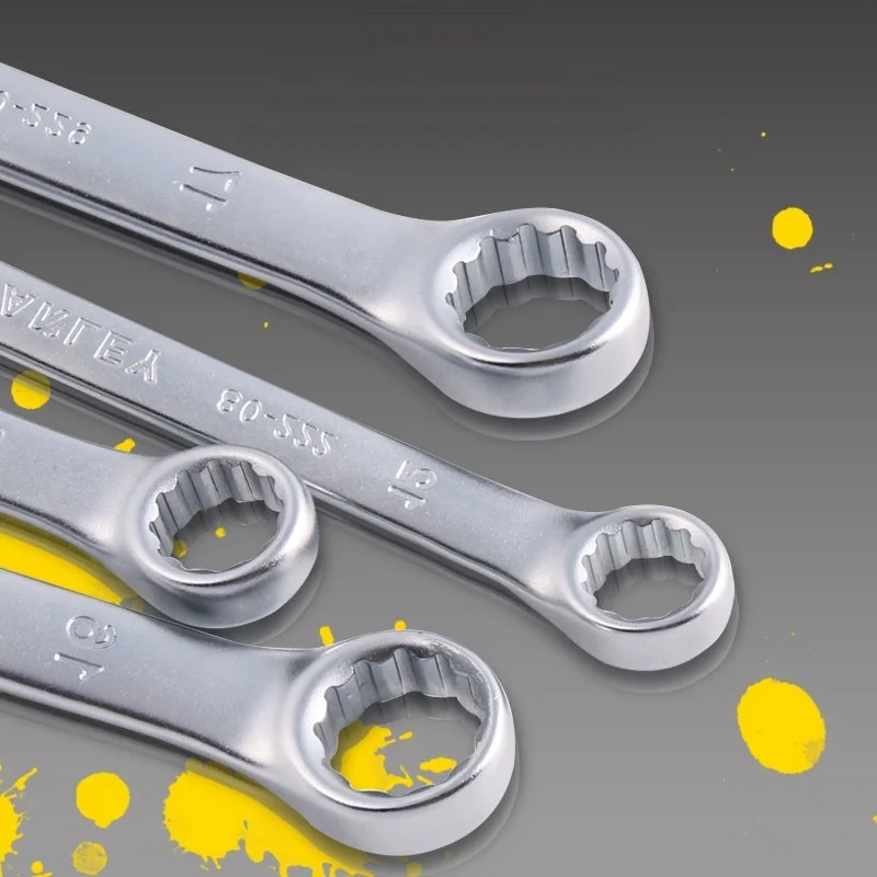 STANLEY B Series Dual-Use Wrench Combination Spanner, Chrome Vanadium Steel Open Ring End Wrench, Metric Mechanical Auto Repair