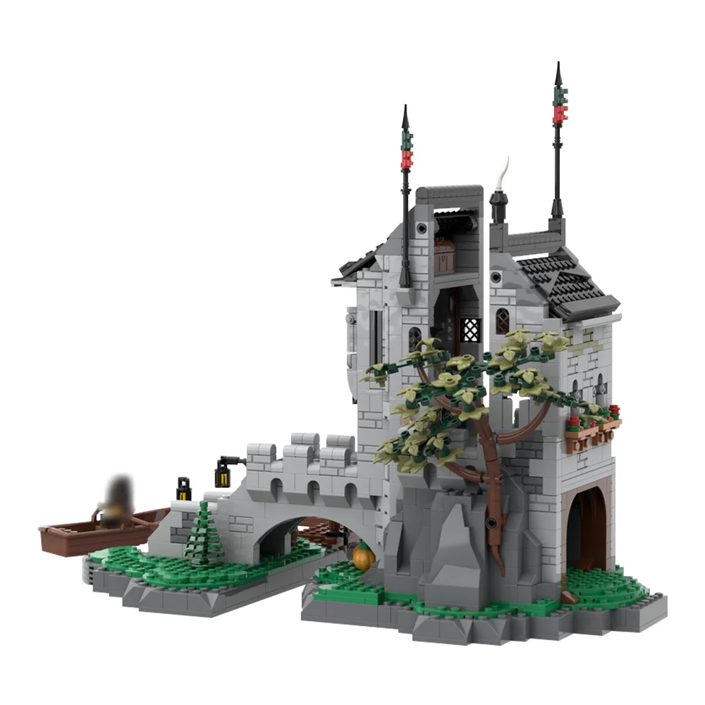 

MOC Woolfpack Watch Tower Buliding Blocks Model Woolfpack Watch Tower Medieval Architecture Bricks Assembly Toys Kids DIY Gifts