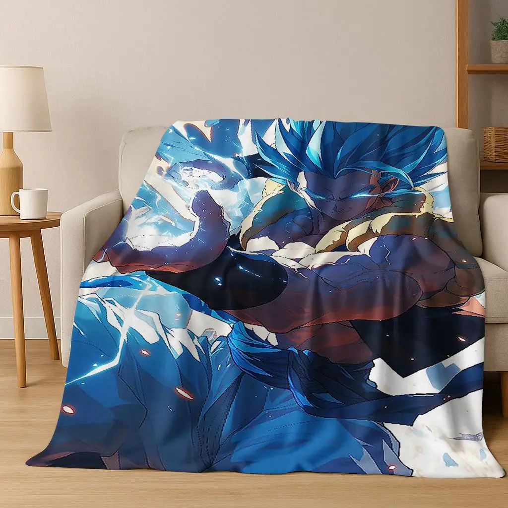 3D Japanese Anime D-Dragon B-Ball Flannel Blanket Soft Warm Throw Blanket for Bedroom Living Room Bed Travel Camping Picnic Gift