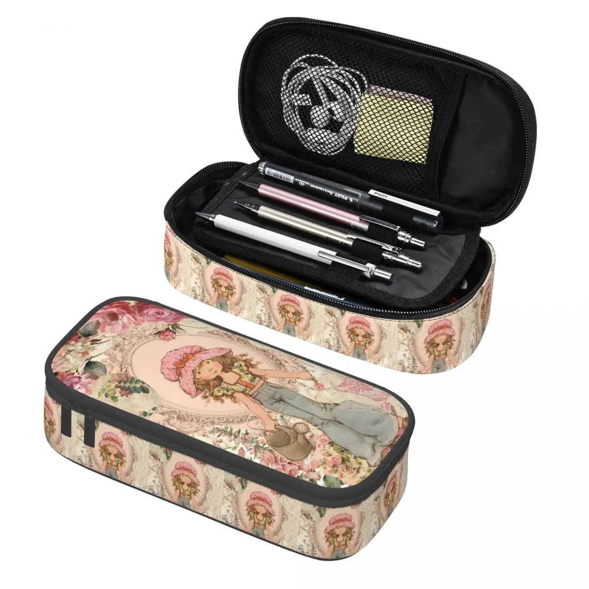 Custom Adorable Cute S-Sarahs K-Kays School Pencil Cases Boy Girl Big Capacity Cartoon Pencil Bag Pouch Students Stationery