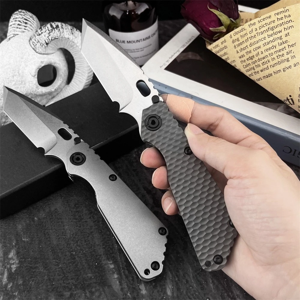 

Premium Portable Hiking Multi-Function Folding Knife Specifically Designed for Fishing Hiking D2 Blade TC4 Titanium Alloy Handle