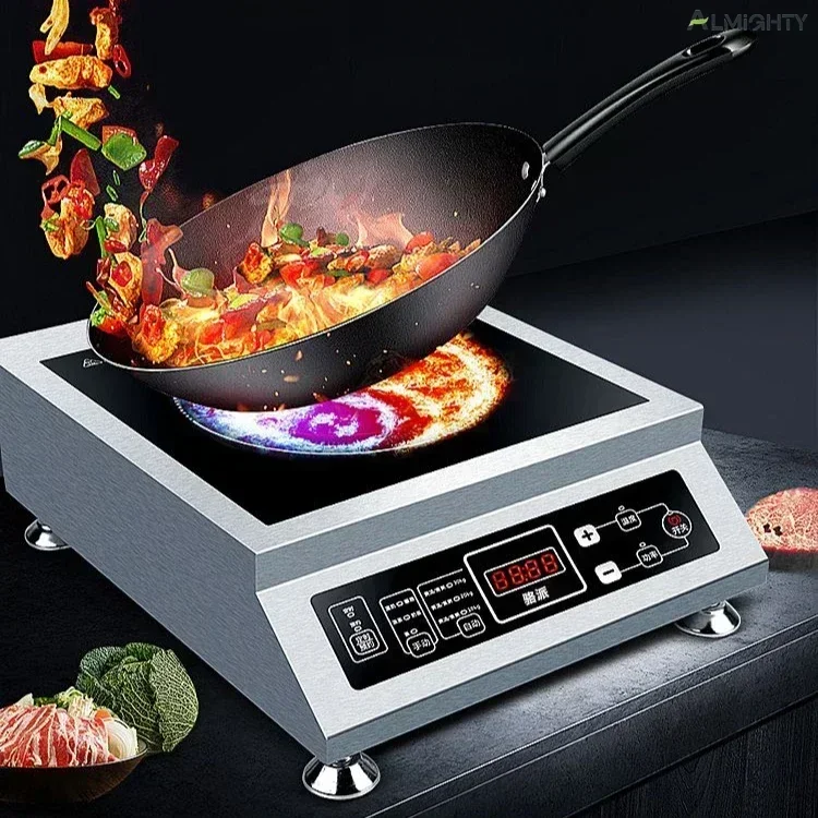 Commercial Induction Cooker: High Power. Stainless Steel. Household Hot Pot. Stir-Frying & Steaming.