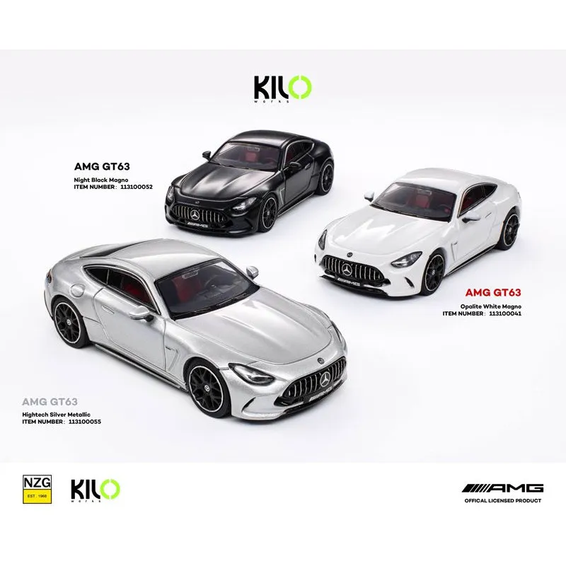 [In Stock] KILO 1:64 AMG GT 63 Cast Alloy Car Model, Festival Gift, Adult Collection Decoration Item.
