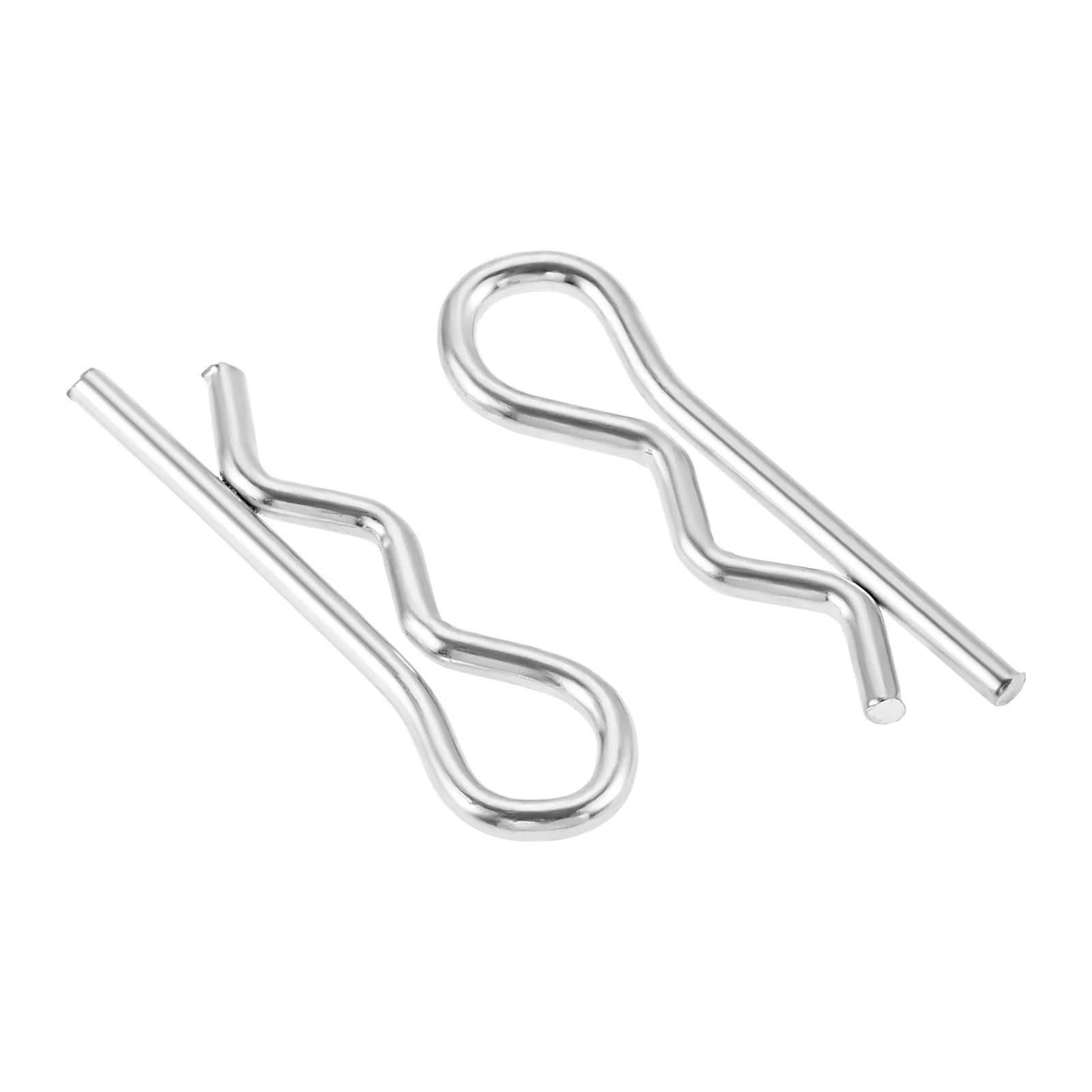 100pcs/box Carbon Steel Cotter R Pins Zinc Plated Hitch Pins Lock Spring Fastener Assortment Kit Retaining Pin Hairpin 6 Size