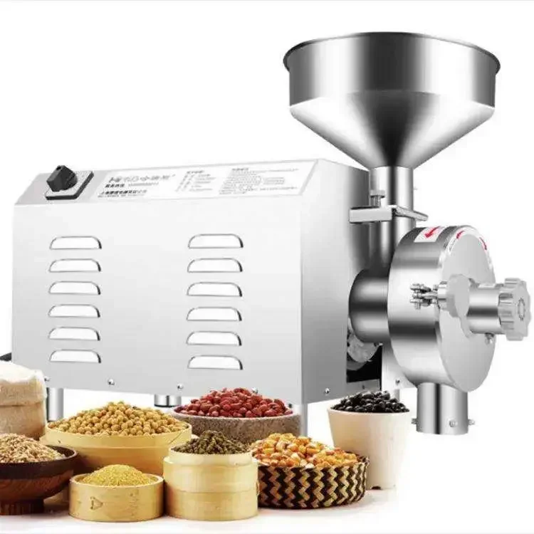 Commercial High-Quality Grinder Small Sesame Paste Soybeans Coffee Beans Spice Shop Wheat Flour Grain Powder Mill