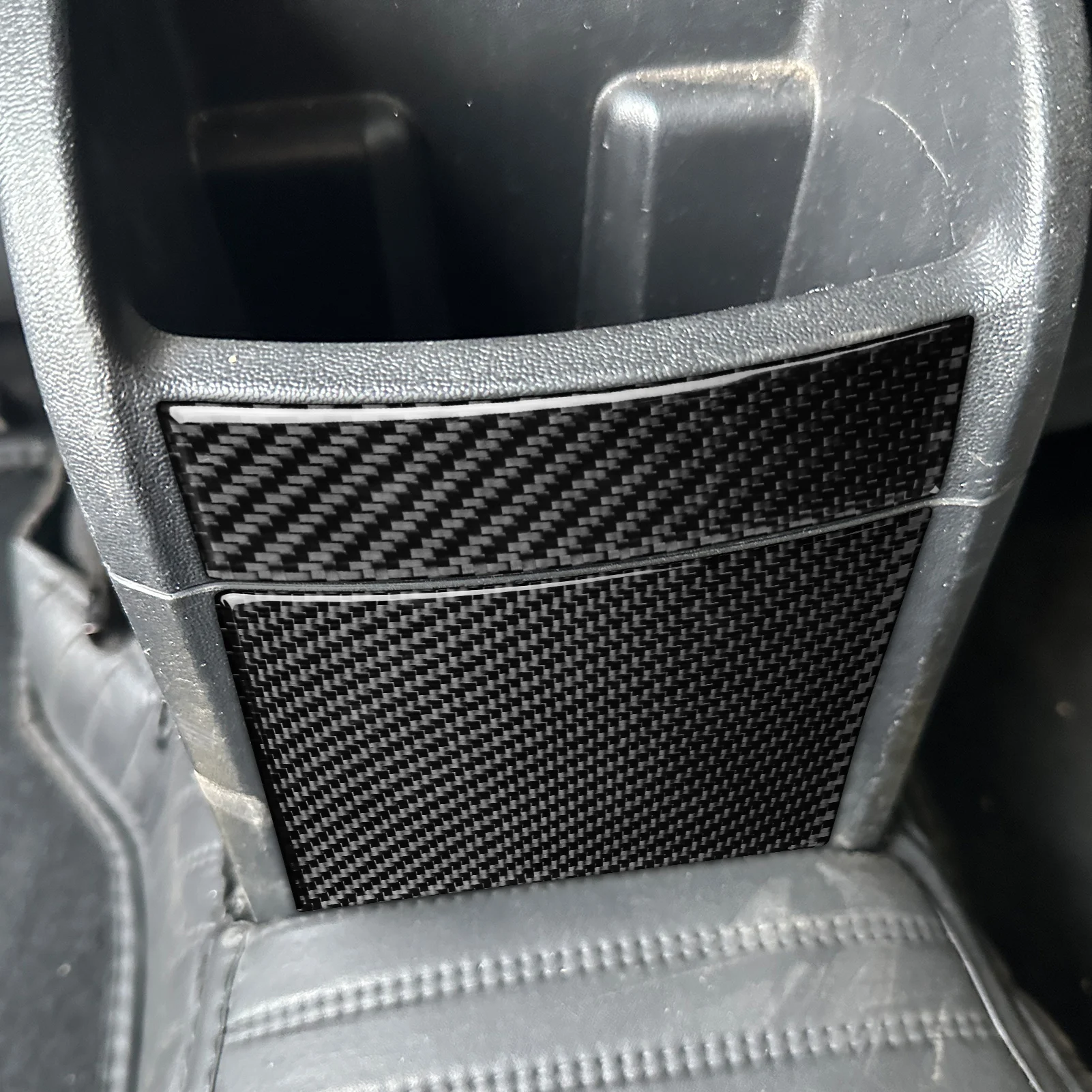 For SEAT Leon MK2 1P Cupra FR 2005—2012 Rear Seat Anti-kick Panel Interior Panel / 3K Carbon Fiber+ Resin / 3mm Anti-Scratch view 4