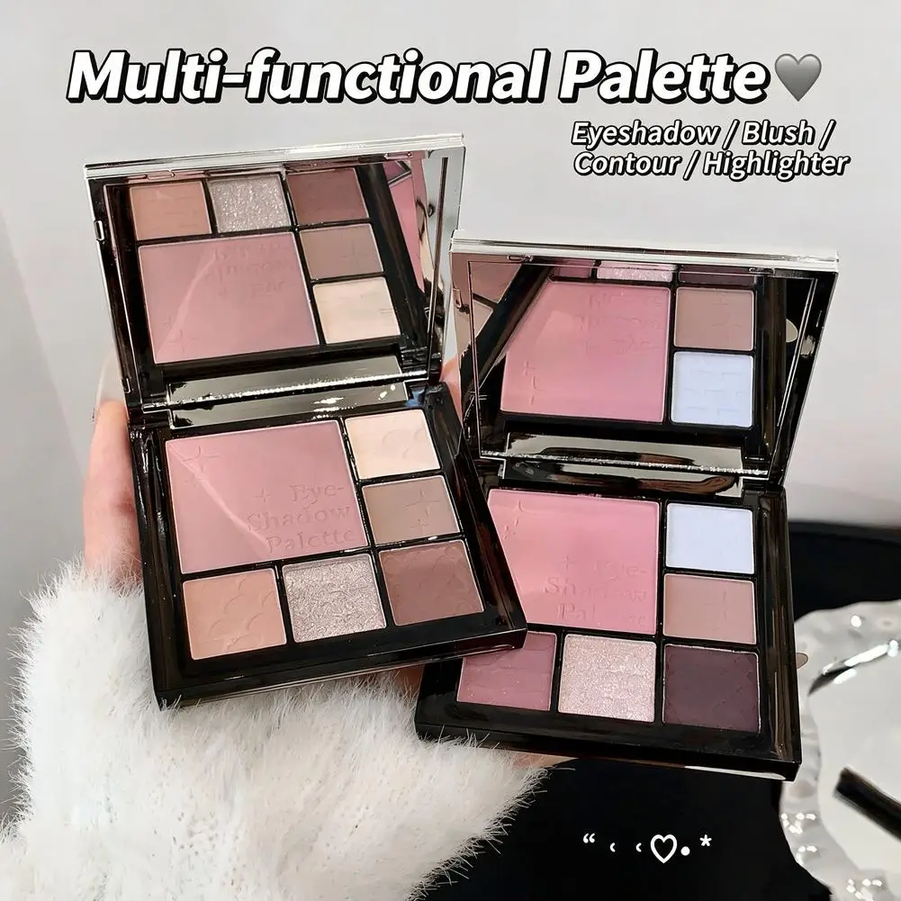 Multi-functional Makeup Palette Eyeshadow Blush Highlighter Contour All in One Matte Shimmer Eye Shadow Powder Face Cosmetics