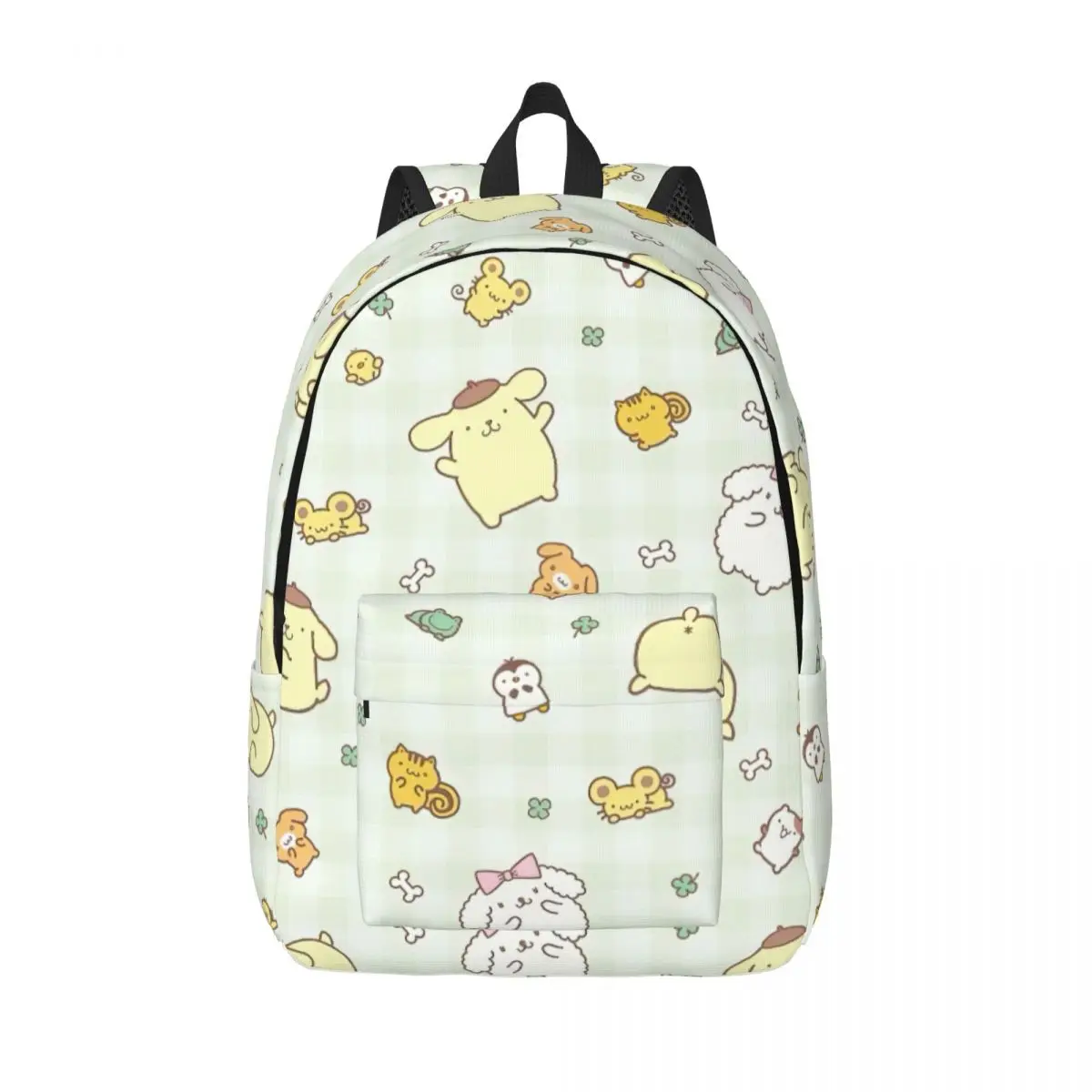 Cute Pom Pom Purin Backpack for Men Women Cool High School Business Daypack Animal Cartoon Laptop Computer Shoulder Bag Sports