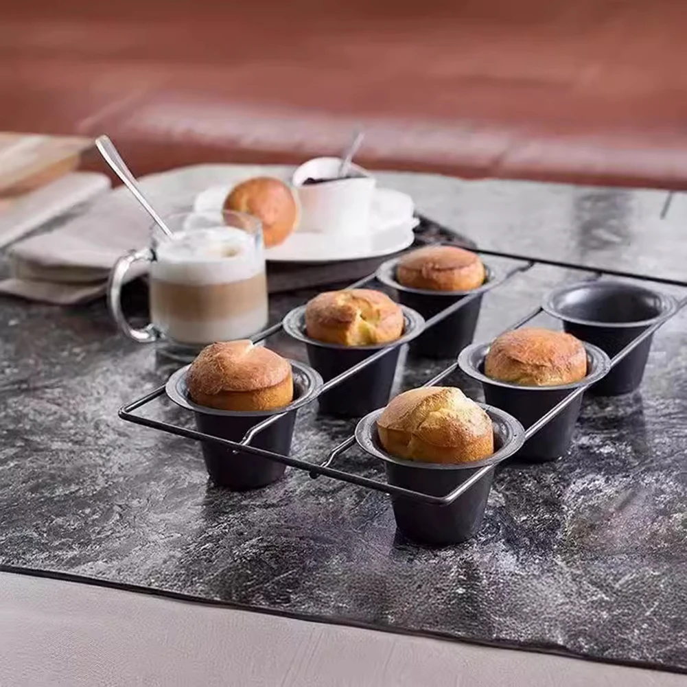 Non-Stick 6-Cup Carbon Steel Baking Pan For Perfectly Baked Cakes For Creating A Variety Of Desserts Baking Accessories