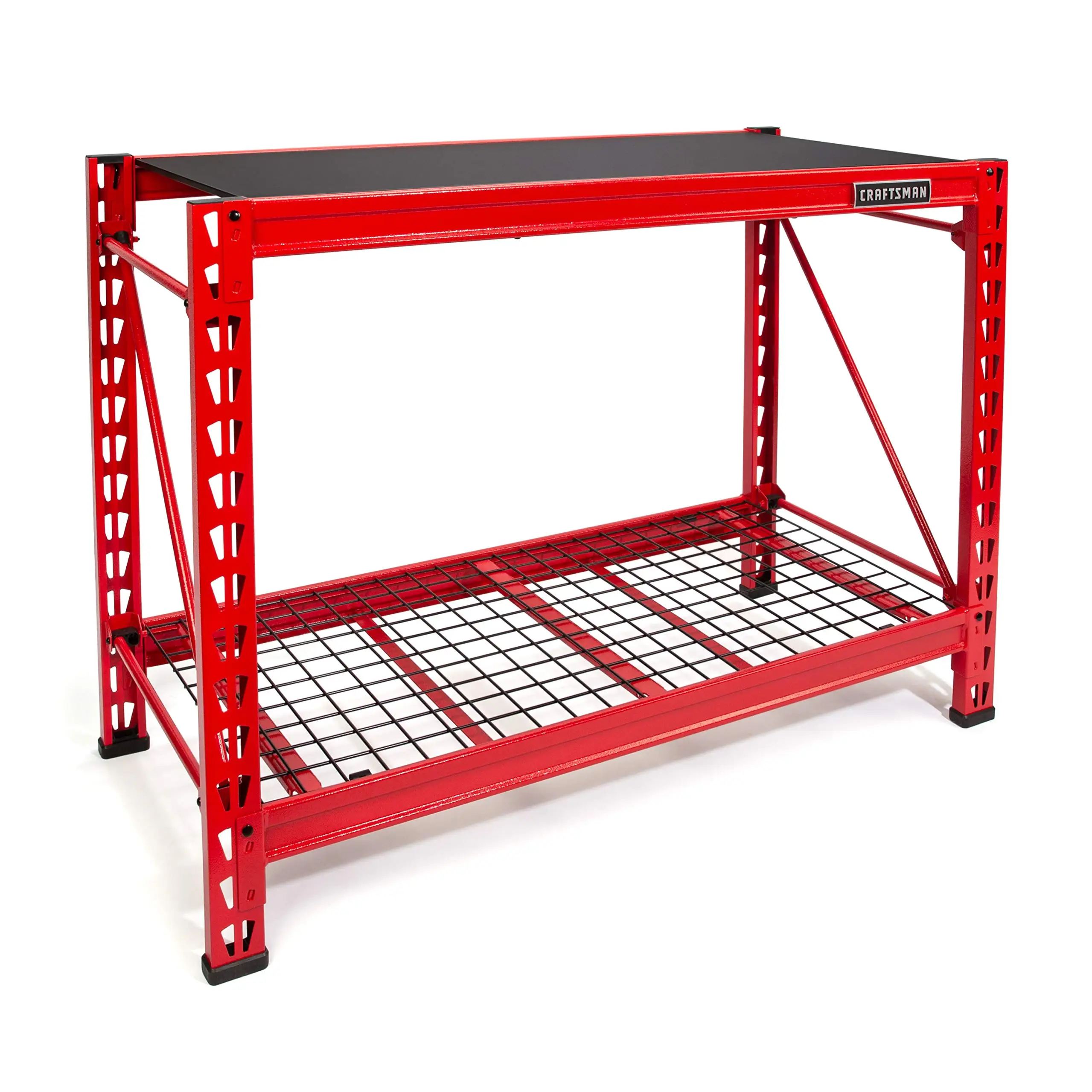 2-Shelf 3-Foot Tall Stackable Tool Chest Depth Storage Rack (3-Feet, 1 Set)
