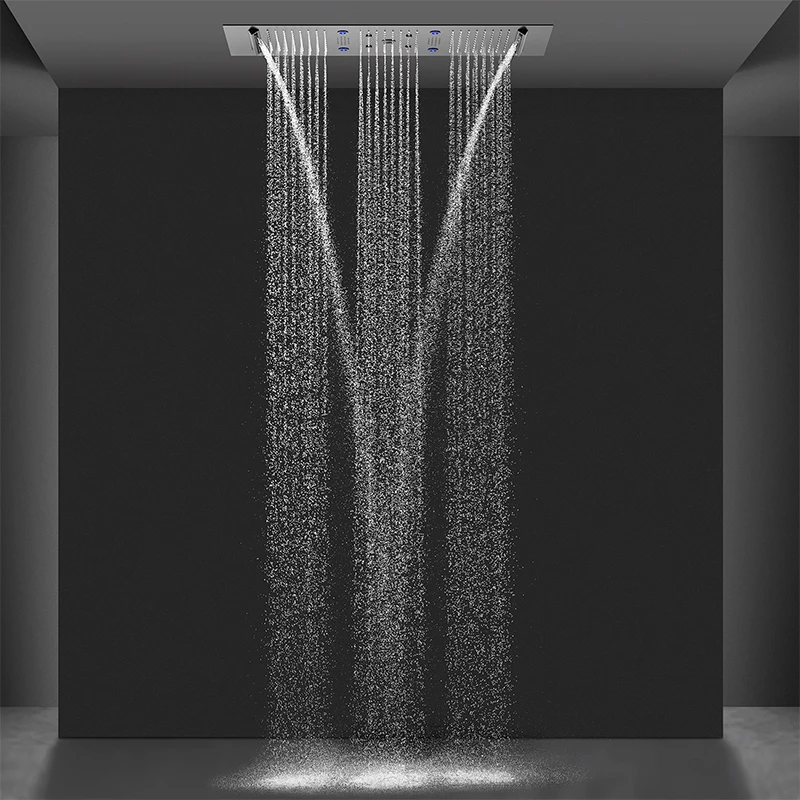 رأس دش مخفي مدمج، مثبت على الحائط، مخفي، مدفون مسبقًا، مرتفع السماء، رأس دش عملاق مع وظيفة الموسيقى #6