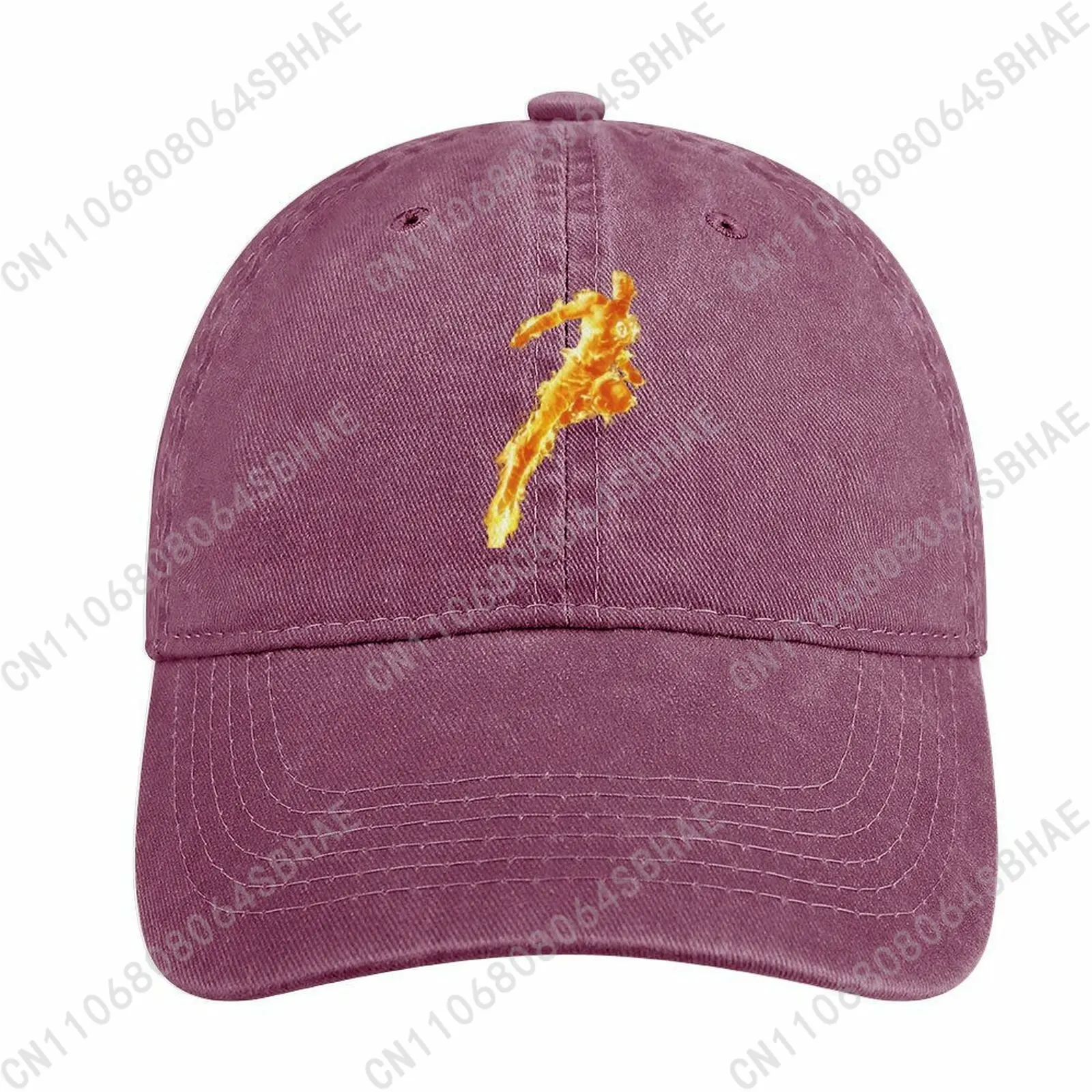

Marvel Human Torch Washed Cotton Baseball Cap Vintage Dad Hat Men Women Retro Adjustable Denim Cap Streetwear Cosplay