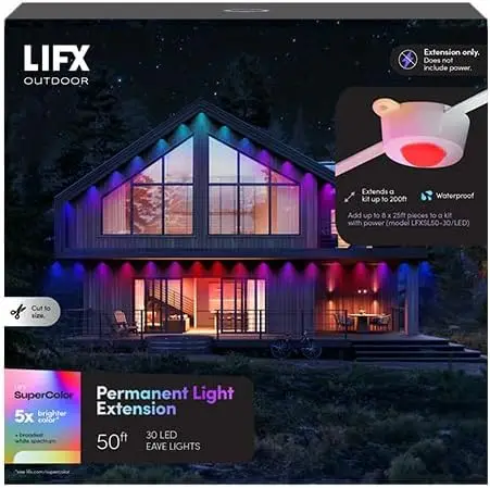 

Умная светодиодная лента RGBW длиной 50 футов, с поддержкой Wi-Fi, совместимая с Alexa и Google, для праздничного и повседневного освещения на улице