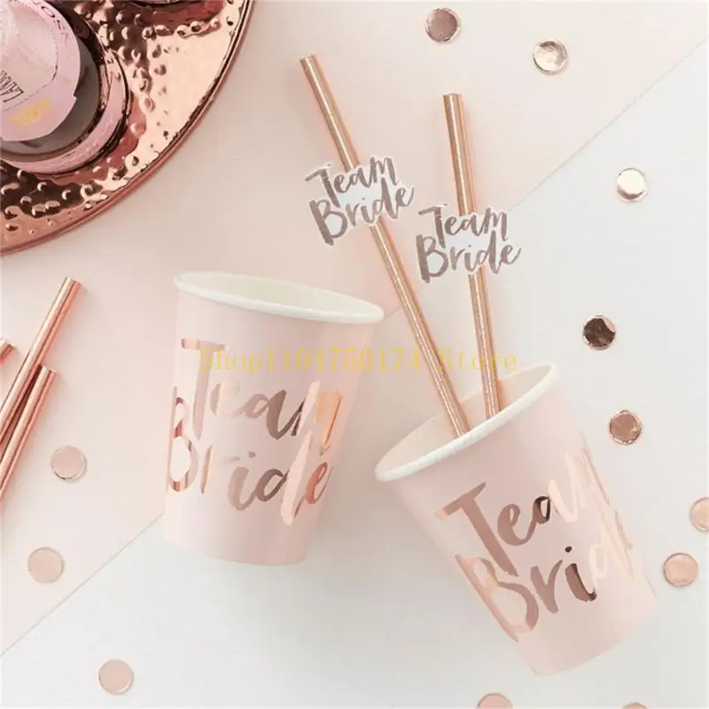 Set of 12 Team Bride Drinking Paper Straws Wedding Party Supplies Bridal Baby top sal,Team Bride Wedding Party Supplies Bride te