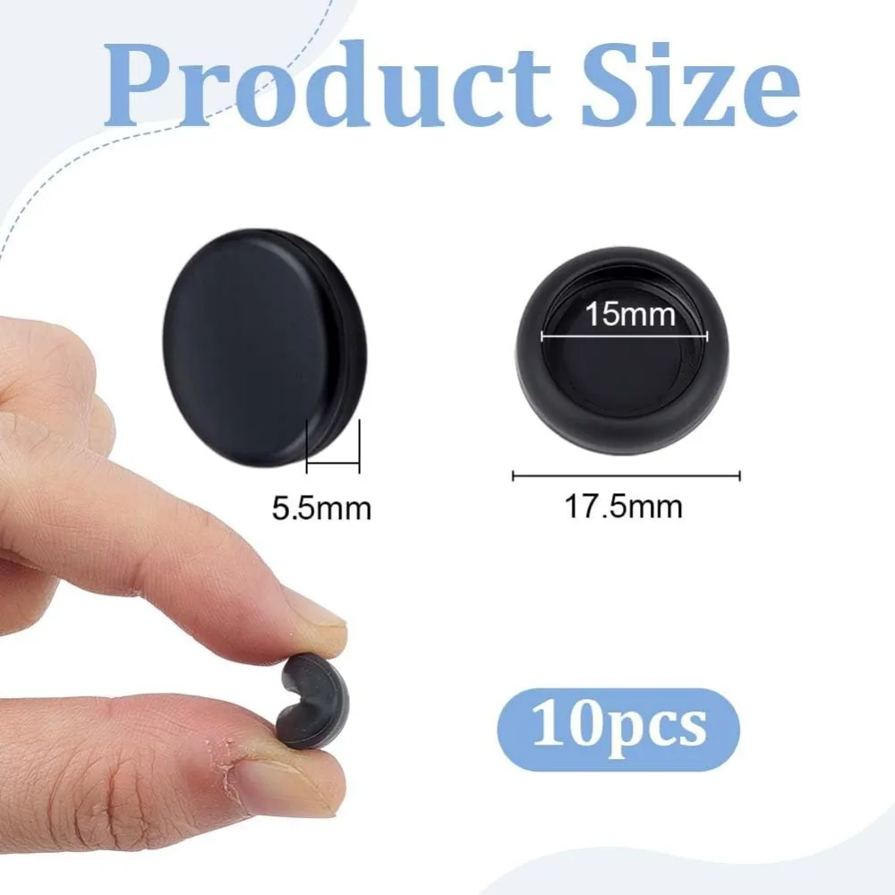 10Pcs Black Button Covers for Jeans Suitable for 15mm Button TPU Cover Shirt Buttons Cover Aviod Shirt Holes for Jeans Buttons image 2