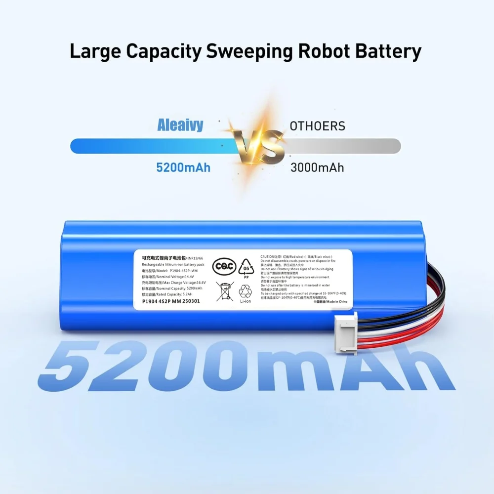 Nueva batería de repuesto de 14,4 V para Robot aspirador ECOVACS Deebot Ozmo 950 T8 T8 + T5Max Power Hero T10 T9 X1 DX65 DX96 DX93