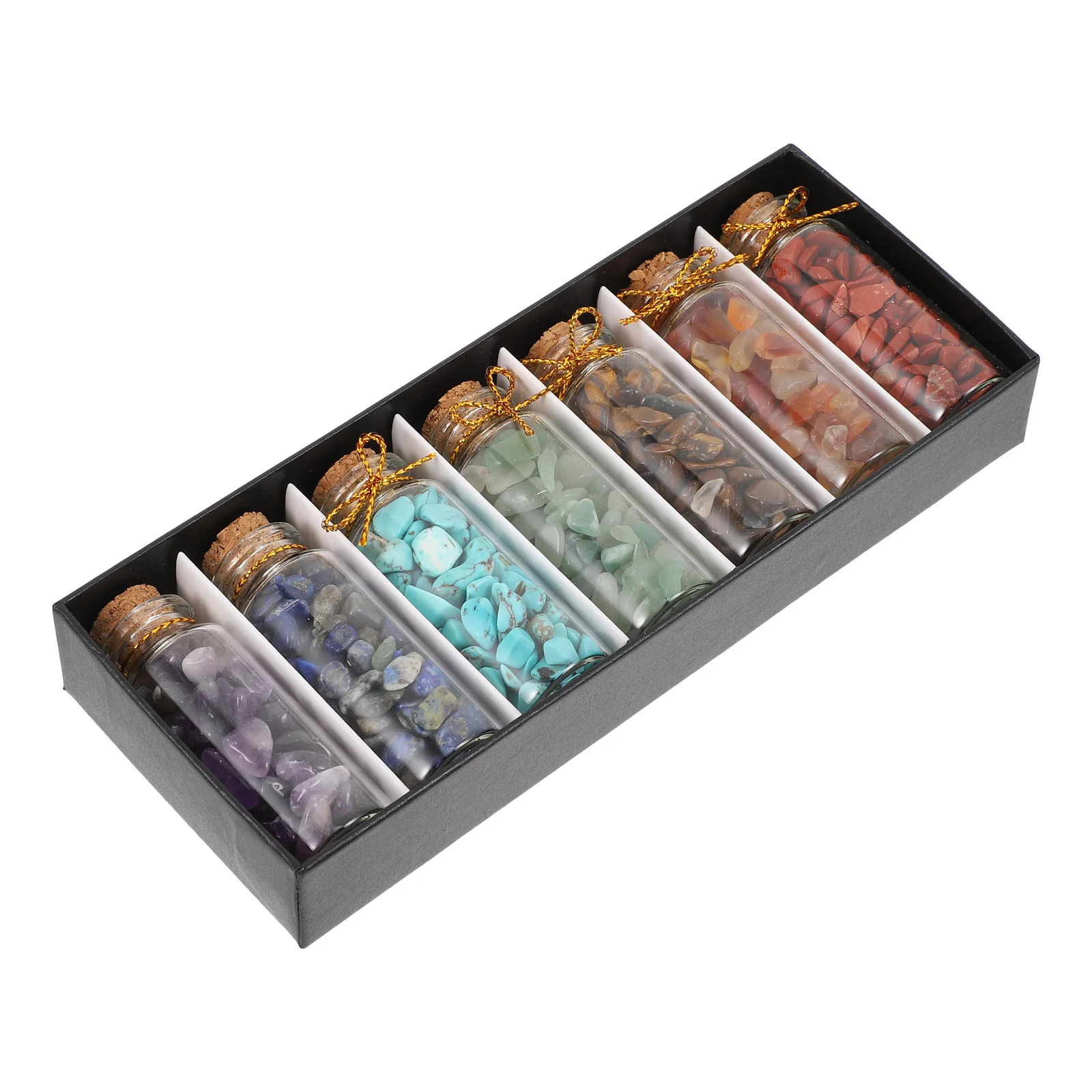 

7Pcs Decorative Wish Bottle Chic Crystal Glass Jar Set for Desk Storage Wedding Party Favors Special Occasion Gift