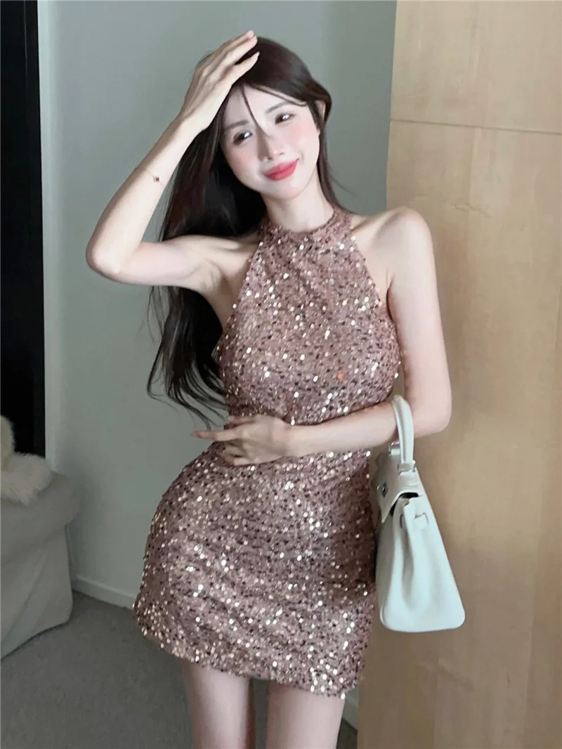 

Женский облегающий жилет и юбка Ele Heavy-Detailing Sequin Neline Dr Pure Desire Sexy Slim-Fit Svel для повседневной носки