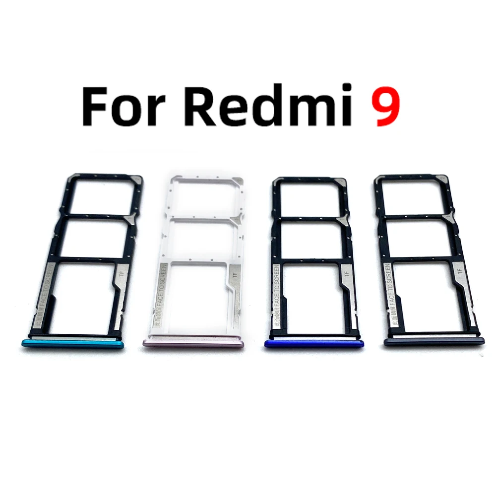 10Pcs/Lot，NEW SIM Card chip slot drawer SD Card Tray Chip drawer Holder Adapter For Xiaomi Redmi 9 9A 9C 9T + + Eject Pin