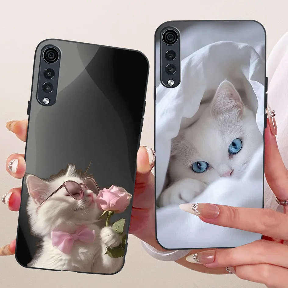 Case For LG Velvet 5G Cover LM-G900N Popular Flower Soft Black Silicone Protective Shell For LGVelvet 5G UW LMG910EMW Phone Bags view 3