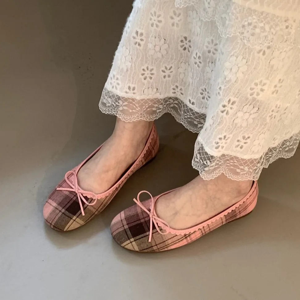 Bailamos Spring Women's Ballet Flats Round Toe Bow Shoes Foldable Flat Roll Slippers Classic Versatile Ladies Ballet Shoe image 3