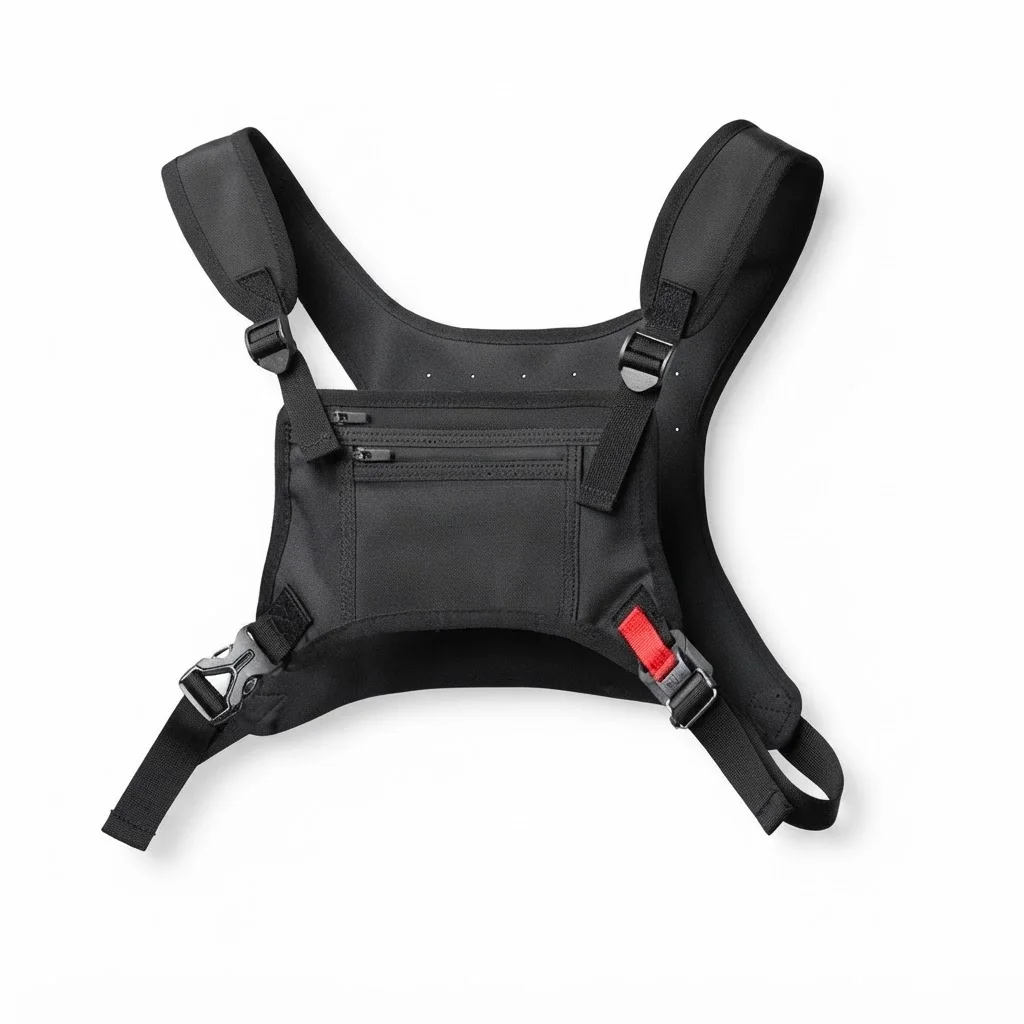 Men's Adjustable Chest Gym Bag,Running Accessories,Lightweight Running Gear, Multi Pocket Phone Holster Bag for Gym, Camping, Travel & Outdoor Sports