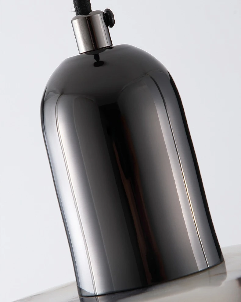 Art Pendant Light Natural Stone Marble E27 Bulb